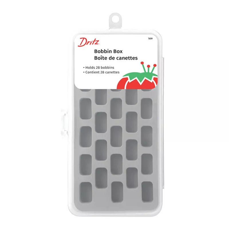 dritz-plastic-bobbin-box-with-insert-clear Dritz Plastic Bobbin Box with Insert – Clear