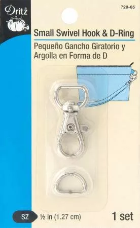 dritz-small-swivel-hook-d-ring-set-1-2-inch-nickel Dritz Small Swivel Hook and D-ring Set 1/2 Inch Nickel