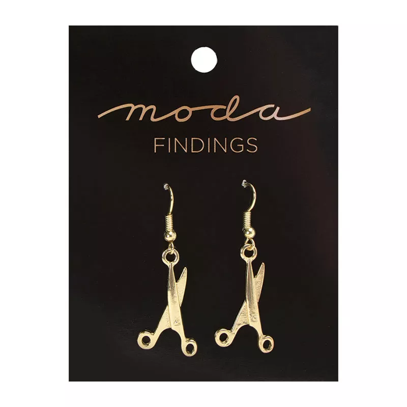Earrings Scissor Gold