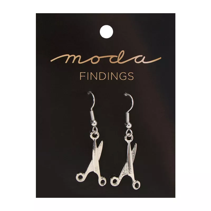 Earrings Scissor Silver
