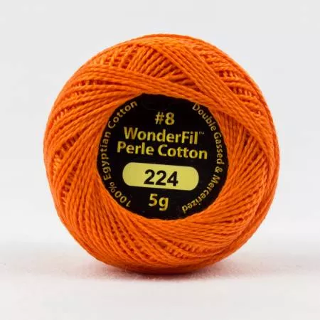Eleganza 8wt 5-Gram Solid Perle Cotton Ball 42yd Tangelo