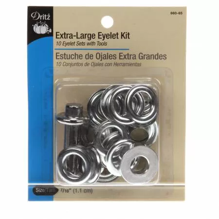 Extra Large Eyelets and Tool Zinc 7/16in