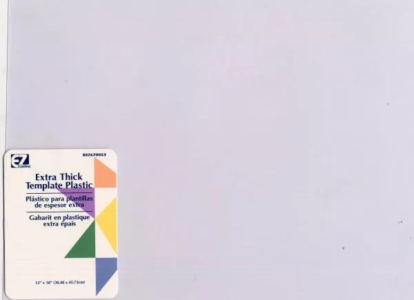 Extra Thick Blank Plastic Template Sheet 12in x 18in