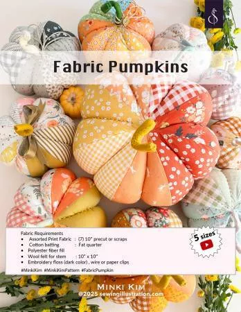 Fabric Pumpkins Sewing Pattern | MinkiKim