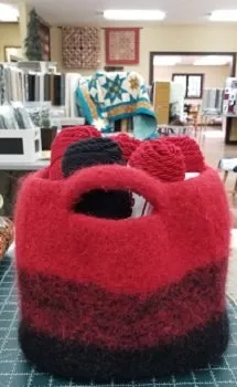 felted-purse-yarn-kit-buffalo-plaid-red Felted Purse Yarn Kit Buffalo Plaid Red