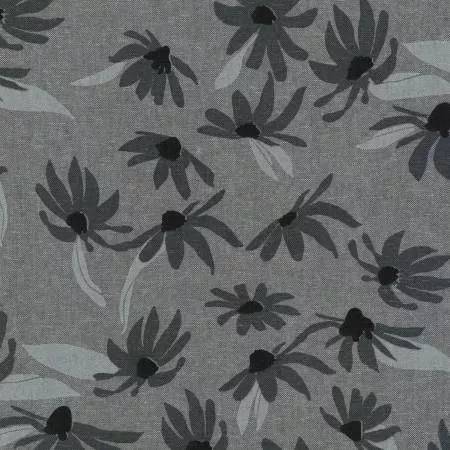 flowers-graphite-linen-cotton-blend Flowers Graphite Linen/Cotton blend