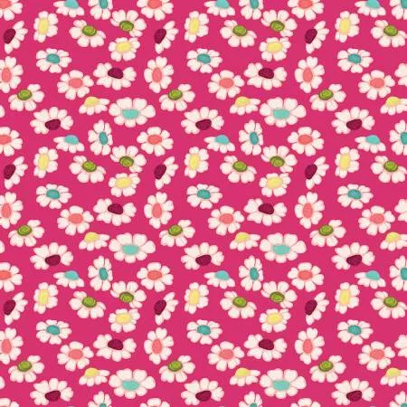 Fragrant Fields Dancing Daisies Hot Pink