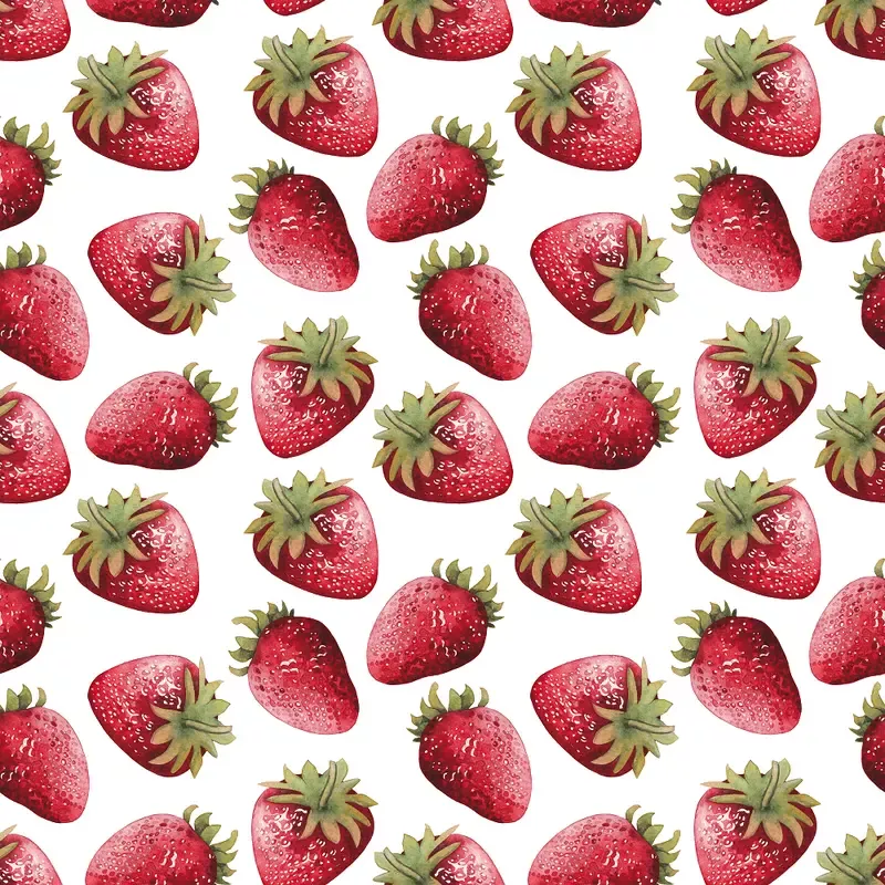fresh-strawberries-fabric Fresh Strawberries Fabric