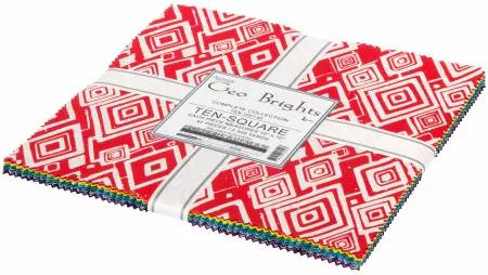 Geo Brights Batik 10" Squares