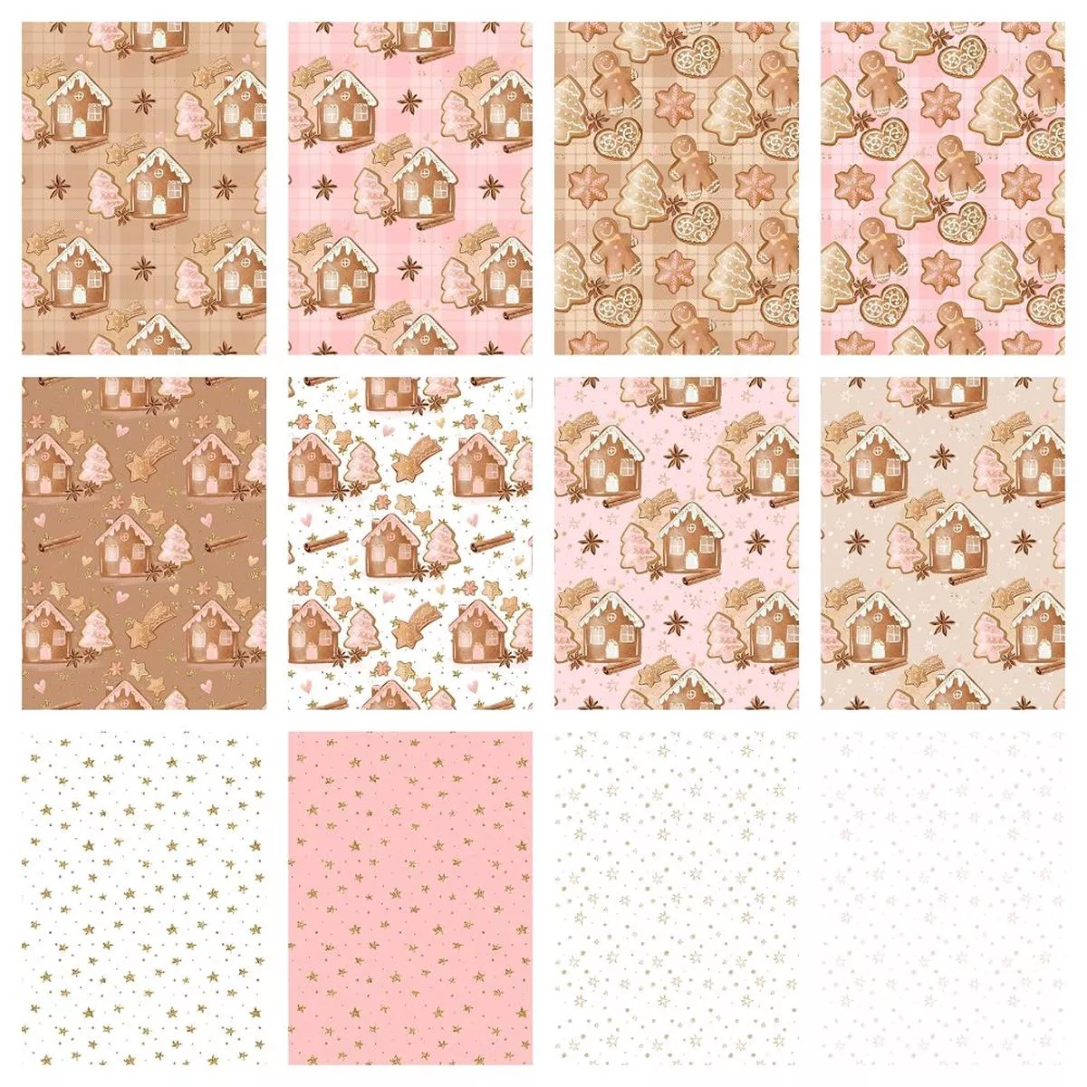 gingerbread-fat-eighth-bundle-12-pieces Gingerbread Fat Eighth Bundle – 12 Pieces