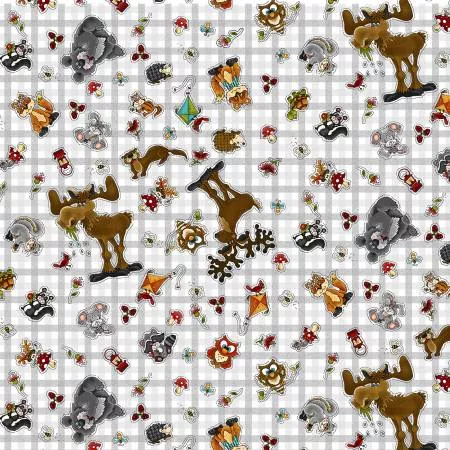 Gray Critters Tossed Allover