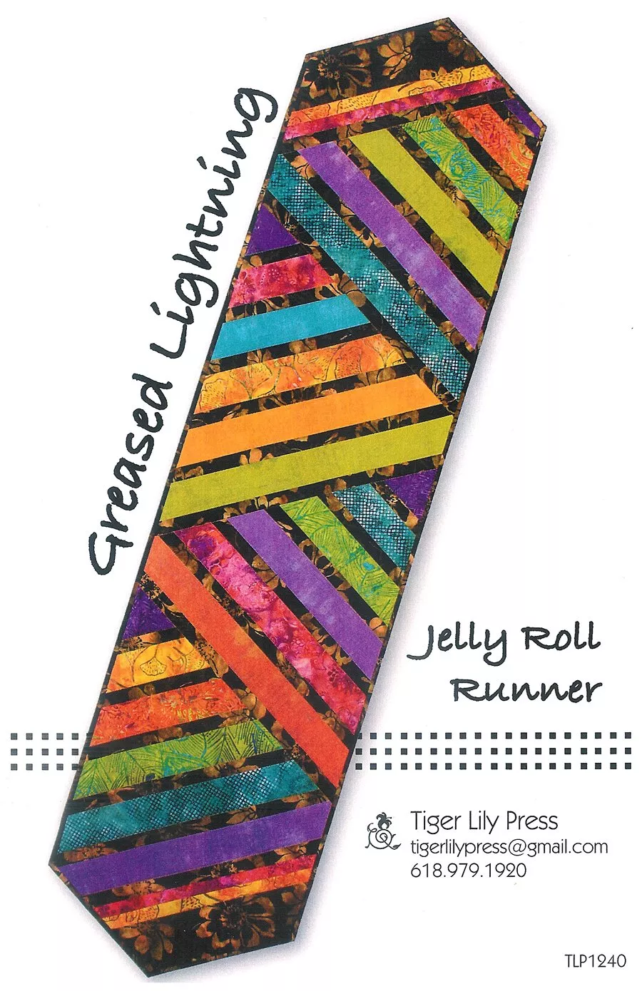 greased-lightning-table-runnertiger-lily-press Greased Lightning Table RunnerTiger Lily Press