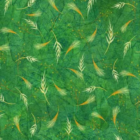 Green Toss Wheat Digitally Printed FLOJ4262-G