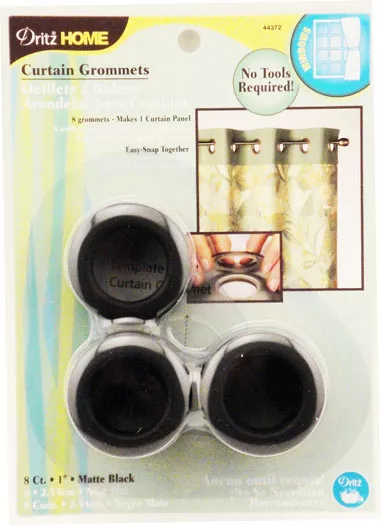 Grommets, 1",8 ct,Matte Black