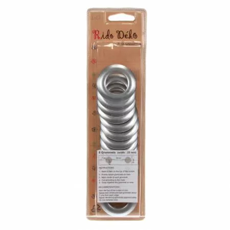 Grommets 25mm Round 8ct Matte Silver