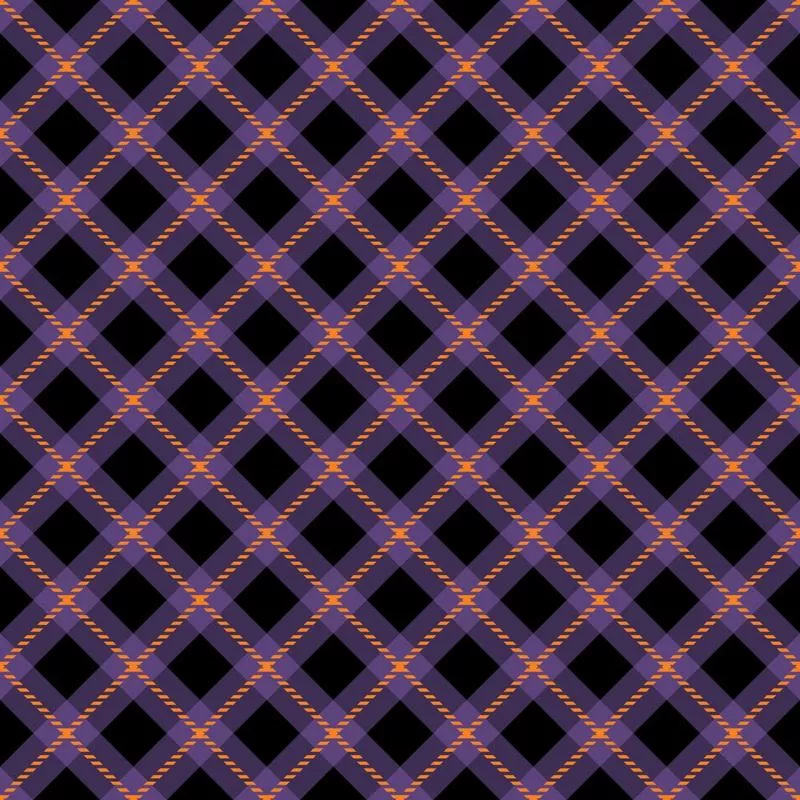 halloween-plaid-pattern-15-quilting-cotton-fabric Halloween Plaid Pattern 15 Quilting Cotton Fabric