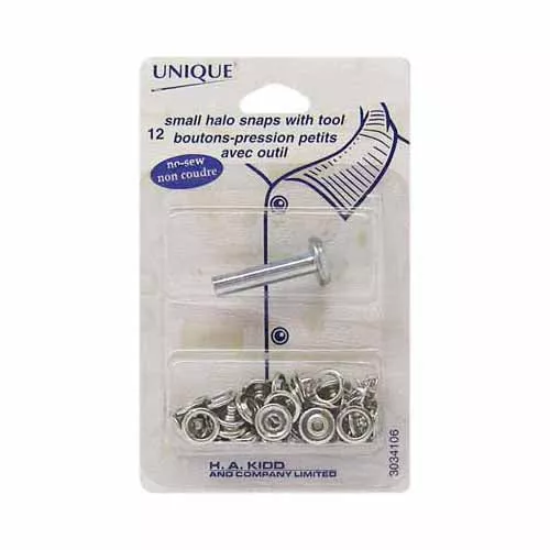 Halo Snap Sets with Tool - 12 sets - Silver