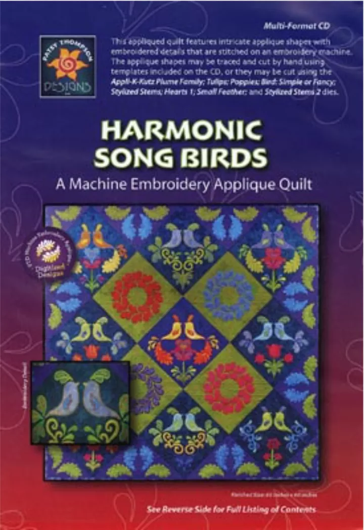 harmonic-song-birds-multi-format-cd-by-patsy-thompson Harmonic Song Birds Multi-Format CD by Patsy Thompson