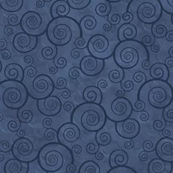 Harmony - Cotton CURLY SCROLL SLATE BLUE