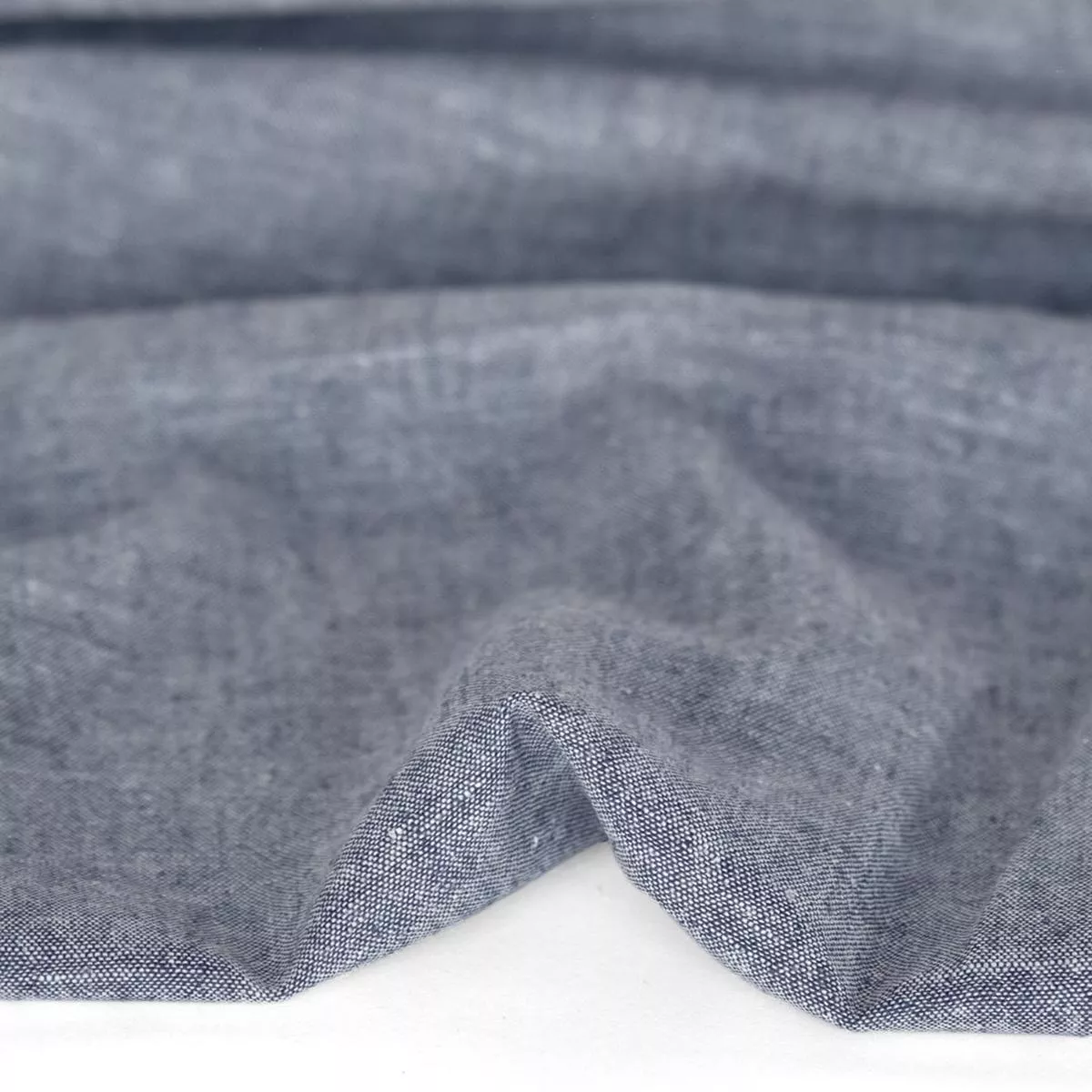 Hemp & Organic Cotton Chambray – Navy