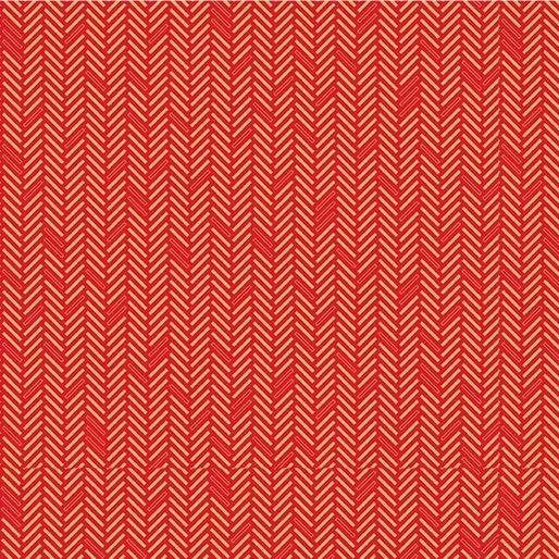 Herringbone Red/Metalic