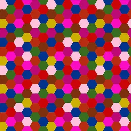 Hexagons in Eccentric | Anna Maria Parry | Piecework