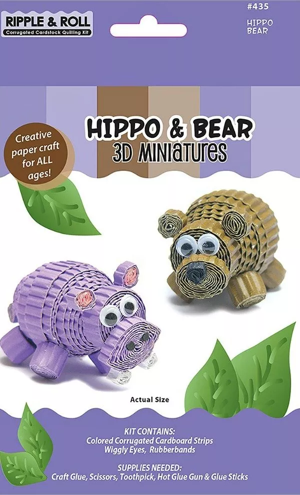 Hippo & Bear 3D Miniatures Kit