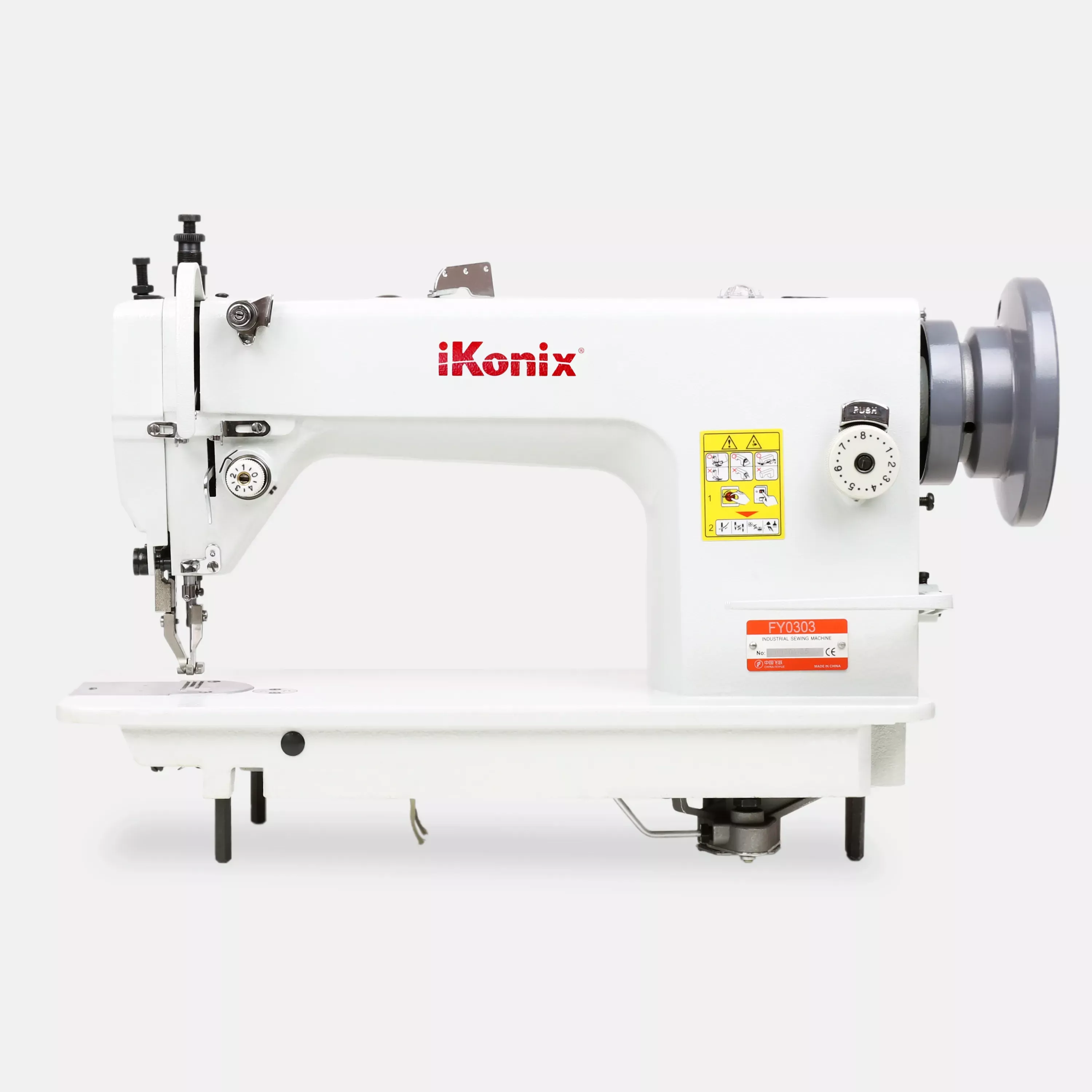 iKonix Walking Foot Flat-Bed Industrial Sewing Machine (includes table, stand, & servo motor)