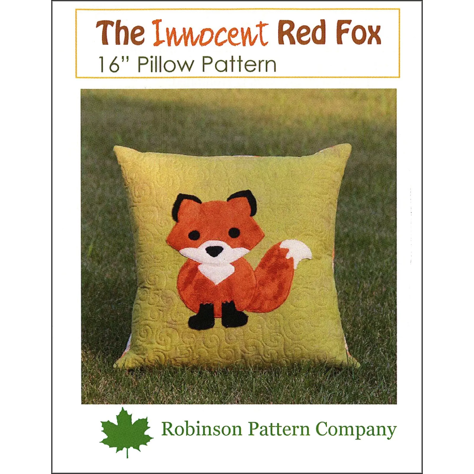 Innocent Red Fox Pillow PatternRobinson Pattern Company