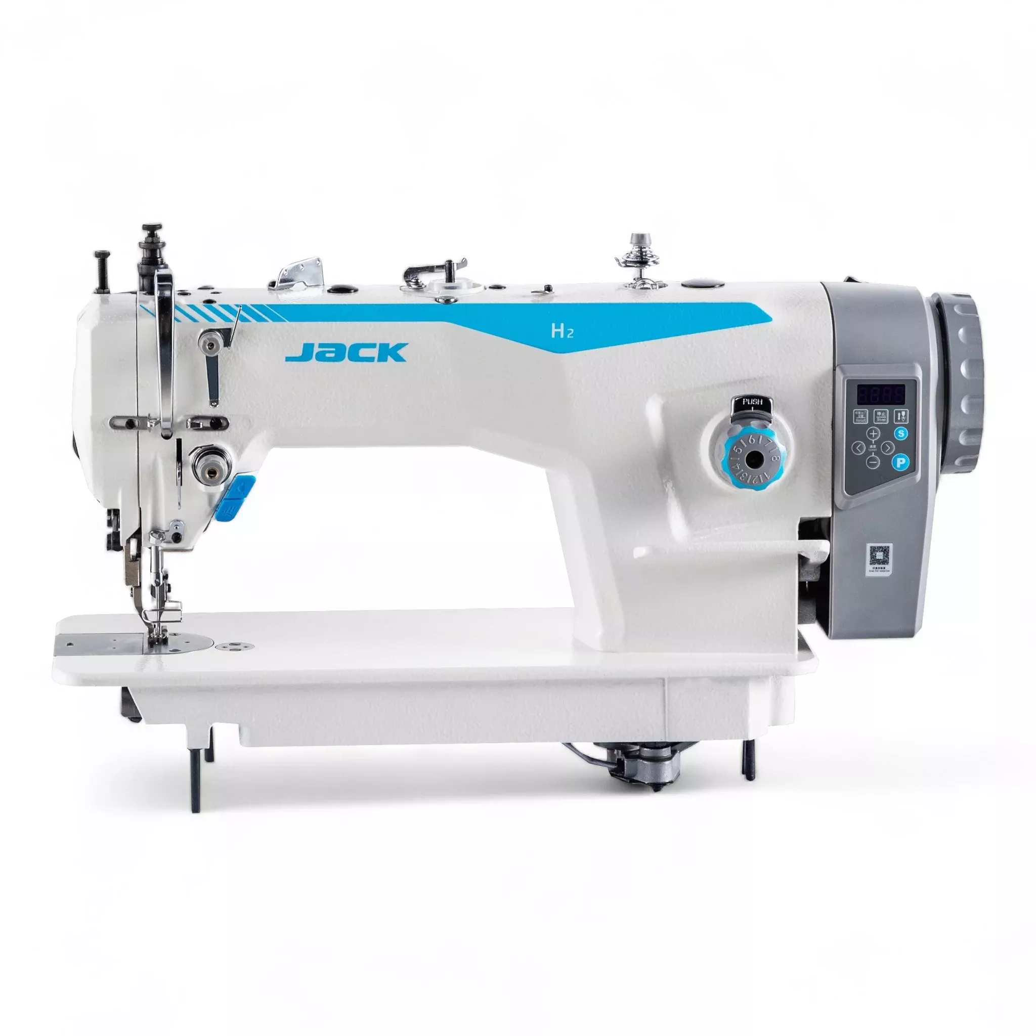 jack-h2-single-needle-top-bottom-feed-walking-foot-machine-complete-setup-table- JACK H2 Single Needle Top & Bottom Feed Walking Foot Machine – Complete Setup, Table & Stand Included