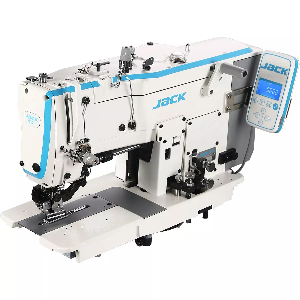 jack-jk-t783g-z-mechanical-digital-buttonhole-sewing-machine-complete-setup-tabl JACK JK-T783G-Z – Mechanical Digital Buttonhole Sewing Machine – Complete Setup, Table & Stand Included