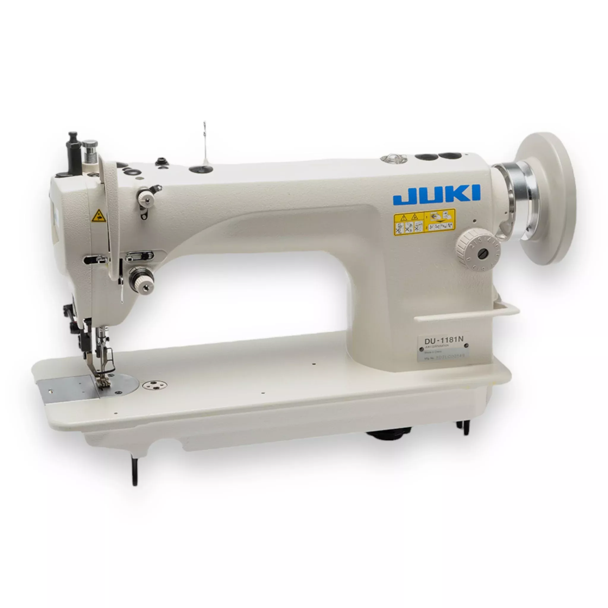 juki-du1181n-single-needle-top-bottom-feed-walking-foot-sewing-machine-assembled JUKI DU1181N Single Needle Top and Bottom Feed Walking Foot Sewing Machine Assembled with Servo Motor, Table and Stand Included