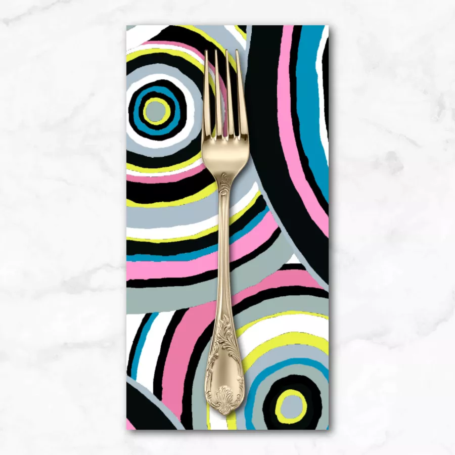 kaffe-85-fabulous-targets-in-black-dinner-napkin Kaffe 85 & Fabulous, Targets in Black, Dinner Napkin