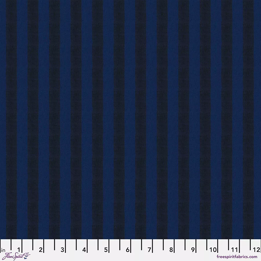 kaffe-narrow-stripe-midnight-shot-cotton-stripe Kaffe Narrow Stripe - Midnight || Shot Cotton Stripe