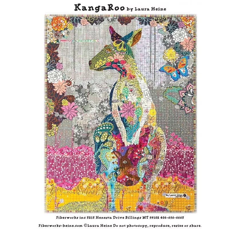 kangaroo-collage-pattern-by-laura-heine KangaRoo Collage Pattern by Laura Heine