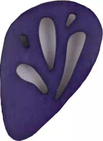 Large Polyamide Cut Out Button Dark Lilac 2-3/4in