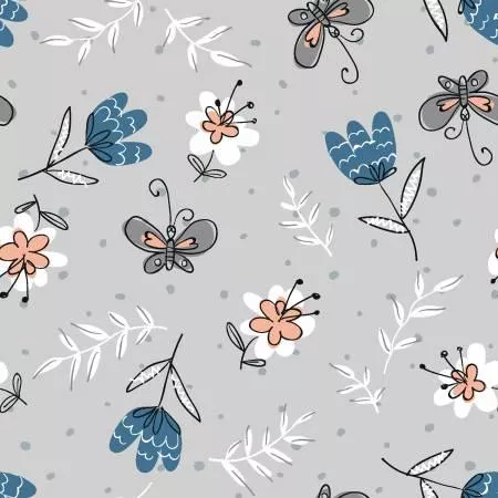 Light Grey Floral