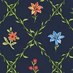 Lily - Lattice Garden Navy