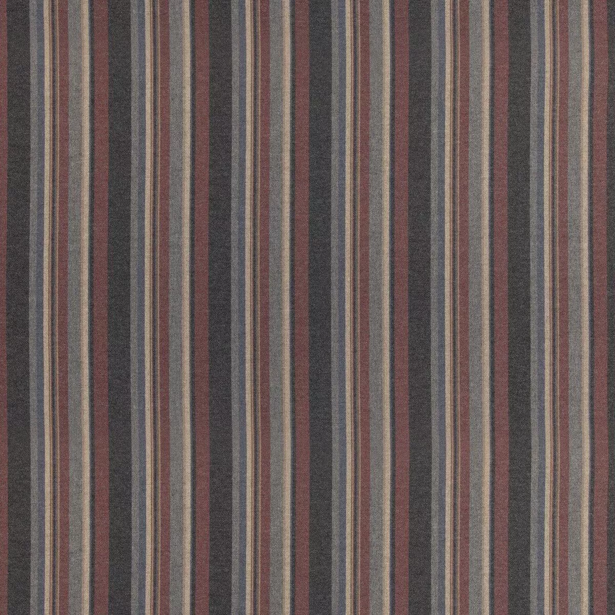 lindisfarne-stripe-charcoal-red-fabric Lindisfarne Stripe Charcoal Red Fabric