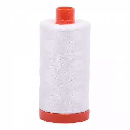 Mako Cotton Thread Solid 50wt 1422yds Natural White