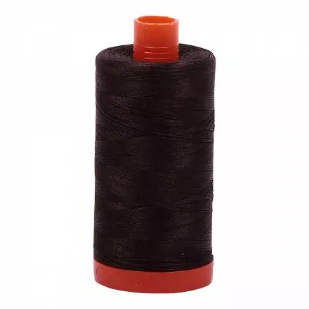 Mako Cotton Thread Solid 50wt 1422yds Very Dark Bark