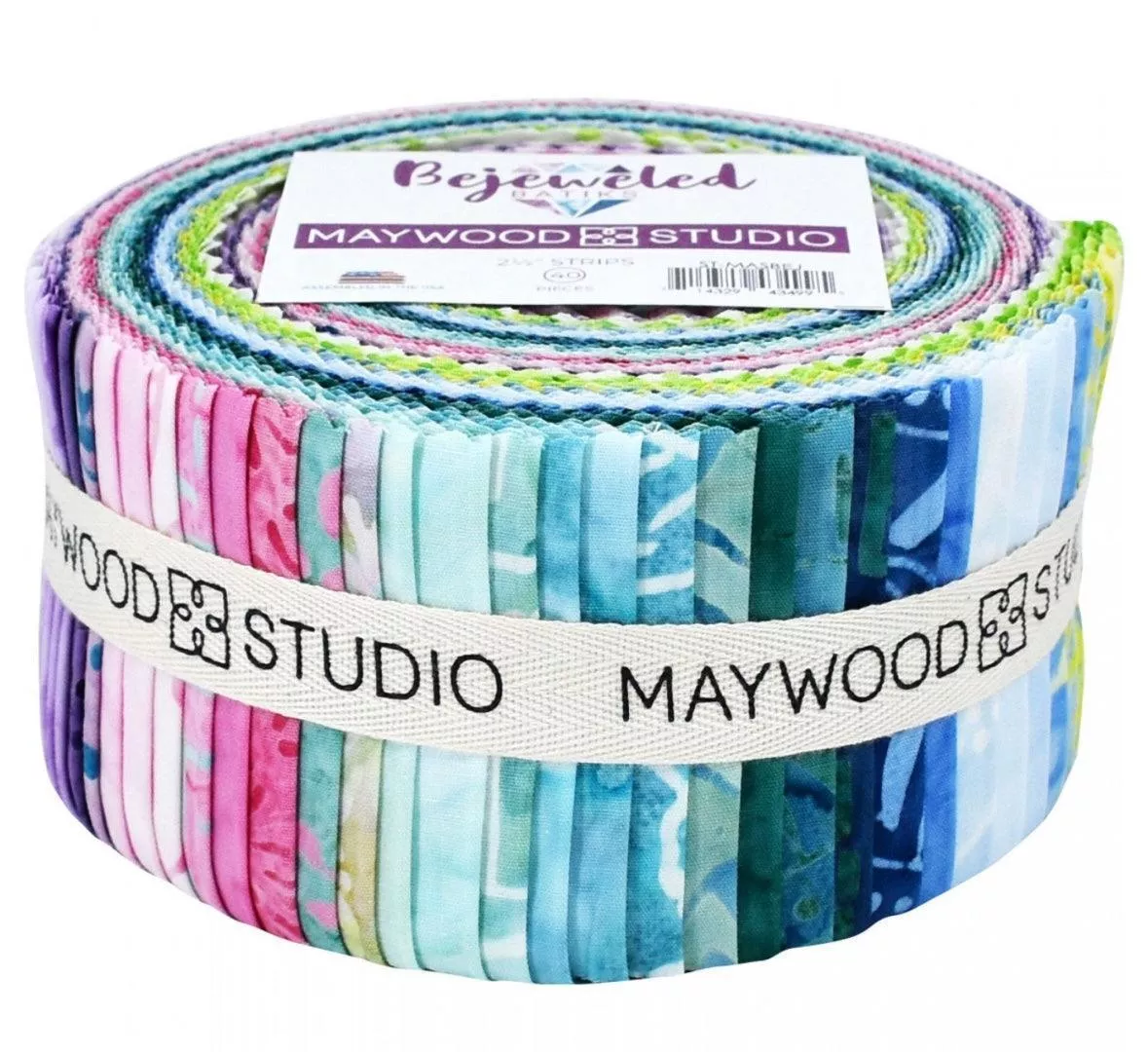 maywood-studio-java-batik-jelly-roll-fabric-strips-bejeweled-batiks-st-masbej Maywood Studio Java Batik Jelly Roll Fabric Strips Bejeweled Batiks ST-MASBEJ