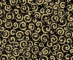 Metals SCROLL BLACK/GOLD
