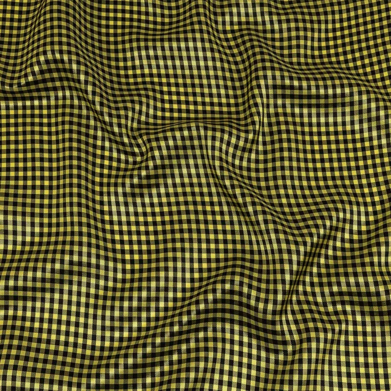mini-gingham-acetate-twill-lining-yellow-black Mini Gingham Acetate Twill Lining – Yellow and Black