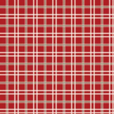Mistletoe & Holly Plaid Barn Red