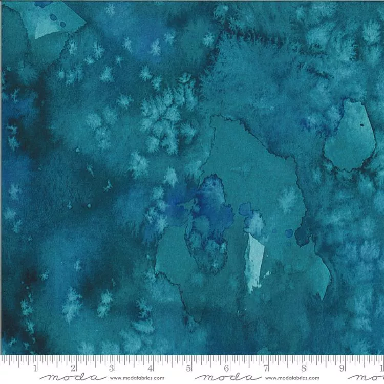 Moda Batik Flow Teal 8433 25