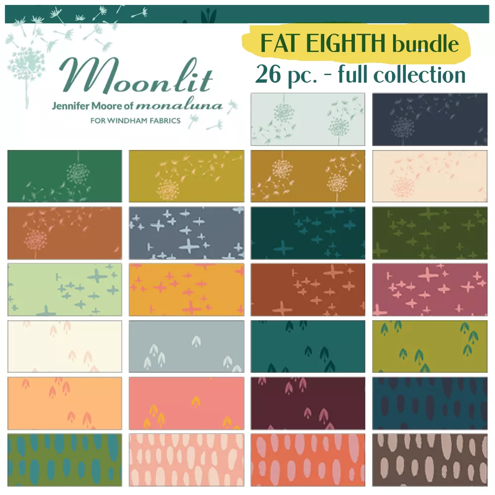 Moonlit, Fat Eighth Bundle containing 26 pcs.