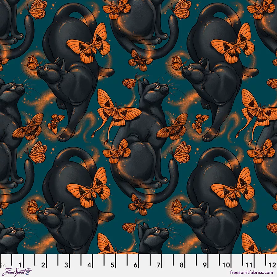 Moth Cat - Turquoise || Mystic Moonlight