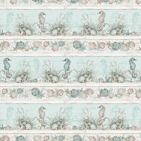 Multi Coastal Wishes Repeating Stripe
