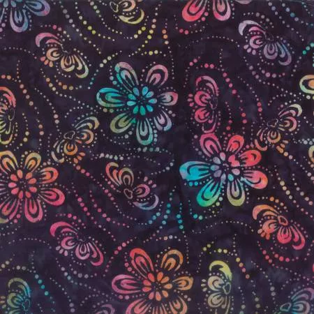 Multi Floating Flowers Batik